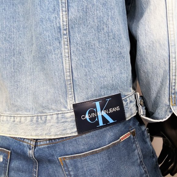 Calvin Klein 3 tone Blue Jeans Jacket - Picture 5 of 5